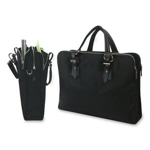 Bond Street Stylish Ladies Computer Handbag - Top-loading - Adjustable Shoulder Strap - Nylon - Black