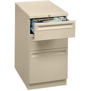 HON Flagship 38000 Series "K" Pull File Cabinet - 15" x 29" x 28" - 2 x Box, 1 x File Drawer(s) - Security Lock - Putty