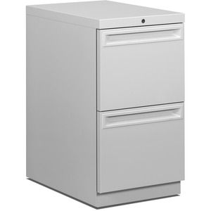 HON Flagship "K" Pull 38000 Series File Cabinet - 15" x 23" x 28" - 2 Drawer(s) - Light Gray