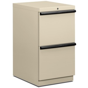 HON Brigade Standard Height Pedestal - 15" x 20" x 28" - 2 x File Drawer(s) - Security Lock - Putty