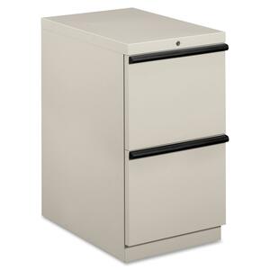 HON Brigade Standard Height Pedestal - 15" x 23" x 28" - 2 x File Drawer(s) - Security Lock - Light Gray