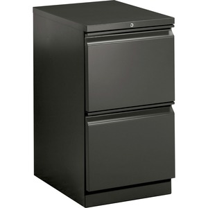 HON Brigade Standard Height Pedestal - 15" x 23" x 28" - 2 x File Drawer(s) - Security Lock - Charcoal