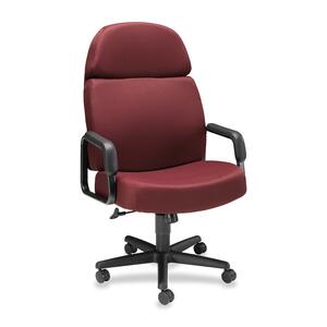 HON 3500 Pyramid High-back Executive Chair - 28" x 40" x 48.5" - Red Seat