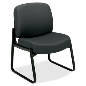 HON Pyramid 3500 Series Armless Guest Chair28" x 27" x 35" - Polyester Charcoal Gray Seat