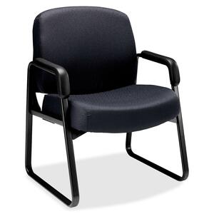 HON Pyramid 3500 Series Guest Chair With Arms28" x 27" x 35" - Polyester Black Seat