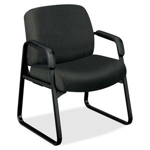 HON Pyramid 3500 Series Guest Chair With Arms28" x 27" x 35" - Polyester Charcoal Gray Seat
