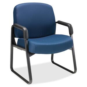 HON Pyramid 3500 Series Guest Chair With Arms28" x 27" x 35" - Polyester Marine Blue Seat