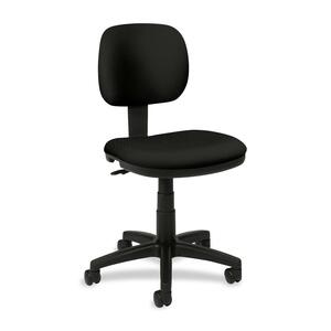 Basyx VL610 Light-duty Task Chair - Metal Black Frame22" x 22.5" x 37.5" - Polyester Black Seat