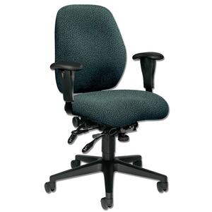 HON 7800 Series Mid-Back Task Chair - Metal Black Frame30.5" x 35" x 42" - Foam Blue Seat