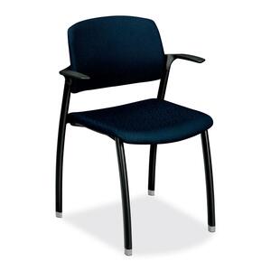 HON Guest Arm Chair - 23.25" x 21.5" x 33" - Polyester Marine Blue Seat