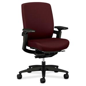 HON F3 Ergonomic Mid-Back Work Chair - 27" x 34" x 42" - Fabric Wine Seat