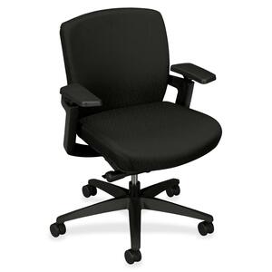 HON Low-back Task Chair - 27" x 33" x 38" - Polyester Black Seat
