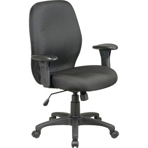 Lorell High Performance Ergonomic Chair With Arms - 27" x 25.5" x 41.5" - Black Seat