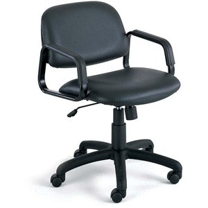 Safco Cava Collection Mid-Back Task Chair - Black Frame24" x 24" x 36" - Polyester Black Seat