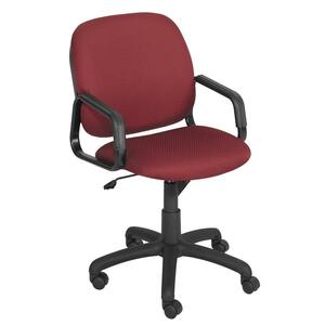 Safco Cava Collection High Back Manager Chair - Black Frame24" x 24" x 39.5" - Polyester Burgundy Seat