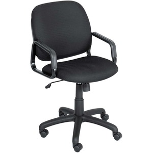 Safco Cava Collection High Back Manager Chair - Black Frame24" x 24" x 39.5" - Polyester Black Seat