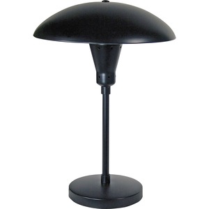 Ledu Illuminator Desk Lamp - 18.75" Height - 60W Incandescent Bulb - Weighted Base - Circle - Desk-mountable - Black