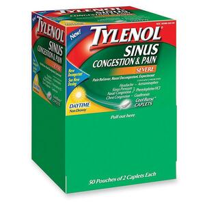 Johnson&Johnson Tylenol Sinus/Congestion Medicine - Sinus Pain, Common Cold Johnson&Johnson Tylenol Sinus/Congestion Medicine - Sinus Pain, Common Cold