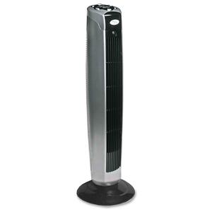 Atlantic Breeze 3-Speed Oscillating Tower Fan - 3 Speed - Remote - 32" Height x 9.5" Width x 9.5" Depth - Charcoal