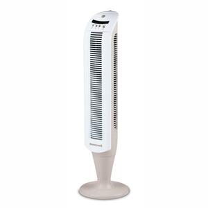 Honeywell Oscillating Tower Fan - 3 Speed - Remote, Adjustable Height - 40" Height x 16.75" Width x 11.75" Depth - White