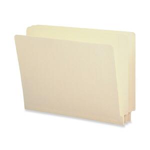 Smead End Tab Legal Folder - Legal - 8.5" x 14" - Straight Tab Cut - 100 / Box - 11pt. - Manila