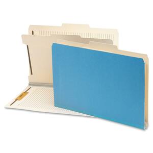 Smead WaterShed Classification Folder - Legal - 8.5" x 14" - 1/3 Tab Cut - 1 Divider - 2" Expansion - 2, 1 Fastener - 10 / Box - Blue