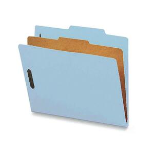 Sparco Classification Folder - Letter - 8.5" x 11" - 1 Divider - 10 / Box - Blue