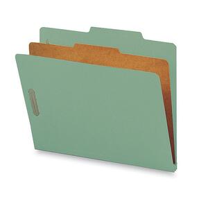 Sparco Colored Classification Folder - Letter - 8.5" x 11" - 1 Divider - 10 / Box - Green