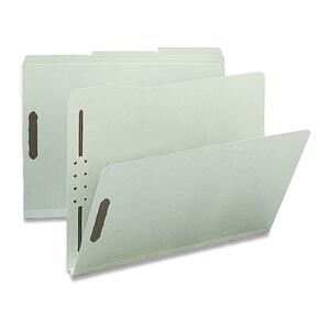 Sparco Pressboard Fastener Folder - Letter - 8.5" x 11" - 1/3 Tab Cut - 1" Expansion - 2 Fastener - 25 / Box - 25pt. - Gray