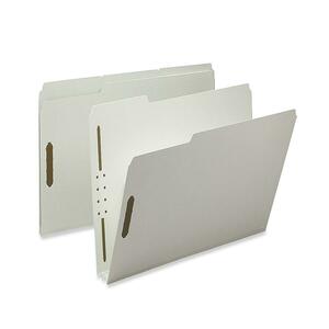Sparco Pressboard Fastener Folder - Letter - 8.5" x 11" - 1/3 Tab Cut - 2" Expansion - 2 Fastener - 25 / Box - 25pt. - Gray