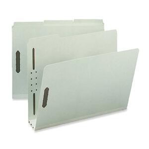 Sparco Pressboard Fastener Folder - Letter - 8.5" x 11" - 1/3 Tab Cut - 3" Expansion - 2 Fastener - 25 / Box - 25pt. - Gray