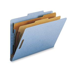 Sparco Classification Folder - Legal - 8.5" x 14" - 2 Divider - 10 / Box - Blue