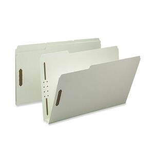 Sparco Pressboard Fastener Folder - Legal - 8.5" x 14" - 1/3 Tab Cut - 2 Fastener - 25 / Box - 25pt. - Gray