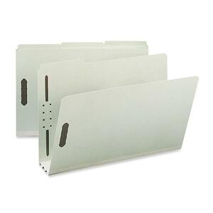 Sparco Pressboard Fastener Folder - Legal - 8.5" x 14" - 1/3 Tab Cut - 3" Expansion - 2 Fastener - 25 / Box - 25pt. - Gray