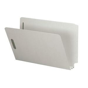 Sparco End Tab Pressboard Fastener Folder - 2" Expansion - 8.5" x 14" - Legal - 25 / Box - Gray