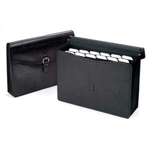Esselte Executive Expanding Pocket File - 1 Each - Black