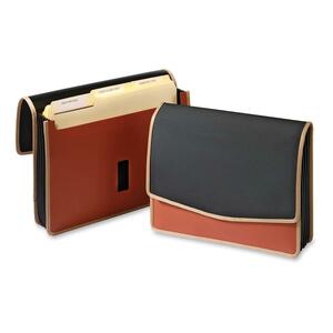 GLOBE-WEIS Extra Wide Poly Wallet - 4" Expansion - 1 Each - Brown