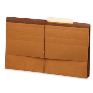 Smead Tuff Expanding Wallet with Label Tab - 5.25" Expansion - 8.5" x 14" - Legal - 10 / Box - Redrope