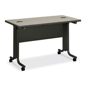 HON 61000 Series Rectangular Table - 48" Width x 24" Depth x 29.5" Height - Molded Edge - Gray Top