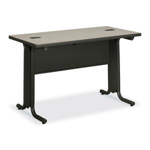 HON 61000 Series Rectangular Table - 48" Width x 24" Depth x 29.5" Height - Molded Edge - Gray Top