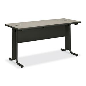 HON 61000 Series Rectangular Table - 60" Width x 24" Depth x 29.5" Height - Molded Edge - Gray Top