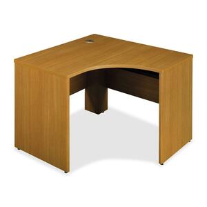 Bush Quantum Left Corner Desk Shell - 42" Width x 47" Depth x 30" Height - Modern Cherry