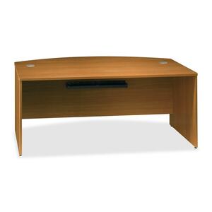 Bush Quantum Bowfront Shell - 72" Width x 35.5" Depth x 30" Height - Modern Cherry