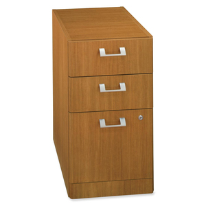 Bush Quantum File Cabinet - 15.75" Width x 19.25" Depth x 28.62" Height - 3 Drawer - Modern Cherry