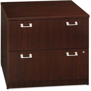 Bush Quantum Lateral File - 36" Width x 23.5" Depth x 30" Height - 2 Drawer - Harvest Cherry
