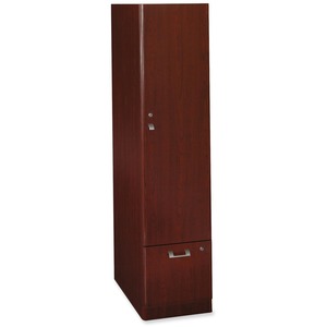 Bush Quantum Tall Storage Tower - 23" Width x 15.75" Depth x 67" Height - Harvest Cherry