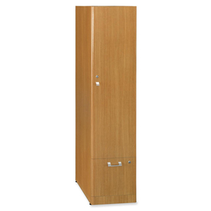 Bush Quantum Tall Storage Tower - 23" Width x 15.75" Depth x 67" Height - Modern Cherry