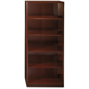Bush Quantum Five Shelf Bookcase - 14.62" Width x 29" Depth x 67" Height - Harvest Cherry