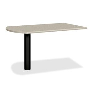 HON 38000 Series Peninsula with Column - 30" Width x 58" Depth x 29.5" Height - Radius Edge - Metal - Gray Top