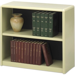 Safco ValueMate Bookcase - 32" x 13.5" x 28" - Steel, Fiberboard - 2 x Shelf(ves) - Sand